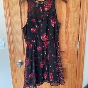 Xhilaration, empire waist floral dress, size L,